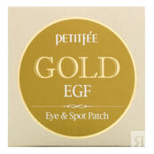 Petitfee, золото и эпидермальный фактор роста (EGF), патчи для глаз и от пр