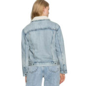 Куртка джинсовая Levi's Trucker с мехом, светло-голубой