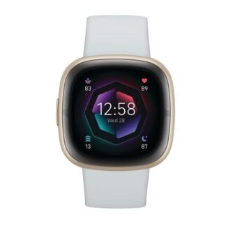 Умные часы Fitbit FB521GLBM Sense 2, мистический голубой/мягкое золото