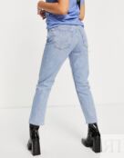 Белые джинсы прямого кроя с необработанным краем Topshop