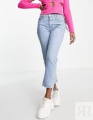 Выбеленные прямые джинсы Topshop с чистым подолом