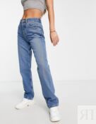 Синие джинсы прямого кроя ASOS DESIGN в стиле 90-х