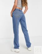 Синие джинсы прямого кроя ASOS DESIGN в стиле 90-х