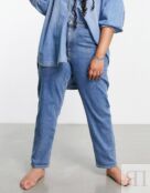 Синие зауженные джинсы ASOS DESIGN Curve