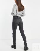 Черные выбеленные джинсы Topshop Tall Mom