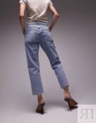 Белые прямые джинсы с необработанным краем Topshop Petite