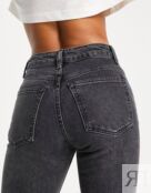 Черные джинсы прямого кроя с необработанным краем Topshop Petite