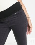 Черные зауженные джинсы скинни для беременных ASOS DESIGN Maternity Ultimat