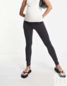 Черные зауженные джинсы скинни для беременных ASOS DESIGN Maternity Ultimat