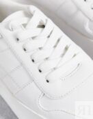 Белые кроссовки на шнуровке на платформе ASOS DESIGN Duet