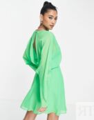 Мягкое платье мини с крыльями летучей мыши ASOS DESIGN 116898657 фото 2