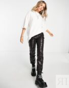 Выстиранная футболка бойфренда оверсайз Topshop 117410860 фото 4