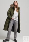 Пальто зимнее Superdry длинное, оливковый SU221J1LW-N11 фото 2