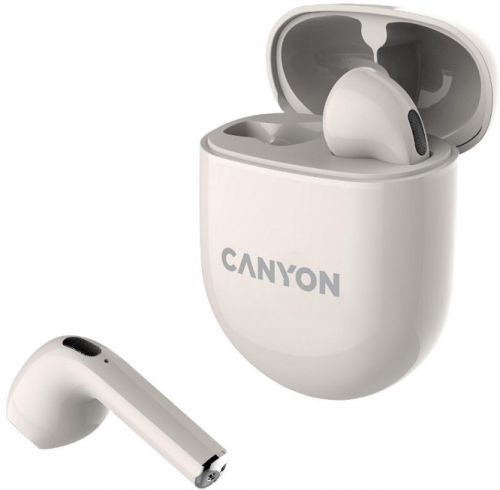 Наушники беспроводные Canyon TWS-6 с микрофоном, soft touch силиконовый чех CNS-TWS6BE фото 1