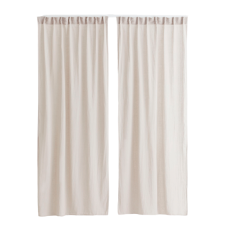 Шторы H&M Home 2-pack Multiway Linen-blend, 2 предмета, светло-серый