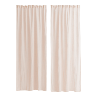 Шторы H&M Home 2-pack Multiway Linen-blend, 2 предмета, светло-бежевый