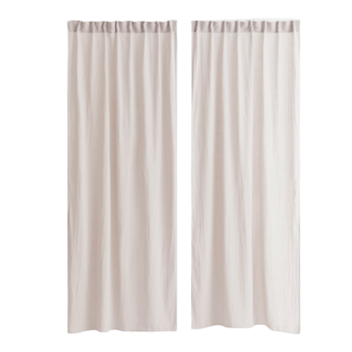 Шторы H&M Home 2-pack Multiway Linen-blend, 2 предмета, светло-серый