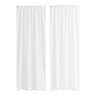 Шторы H&M Home 2-pack Multiway Linen-blend, 2 предмета, белый