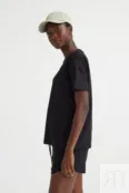 Хлопковая футболка H&M, черный 0963662002 | Black фото 3