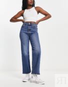 Джинсы Levi's прямого кроя до щиколотки средней степени потертости 126028936 | VALLEY VIEW фото 1