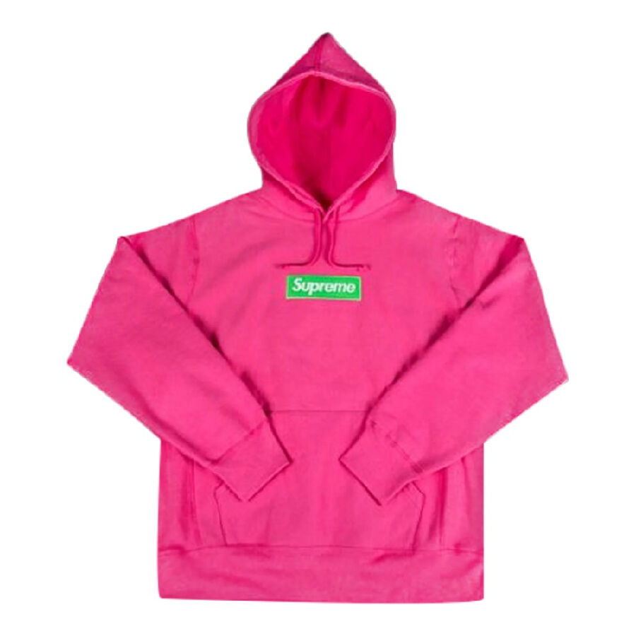 Худи Supreme Logo Hooded, розовый FW17SW10 MAGENTA | Purple фото 1