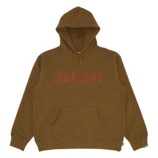 Толстовка Supreme Script Hooded, светло-коричневый