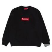 Толстовка Supreme Box logo Crewneck, черный FW22SW65 BLACK | Black фото 1