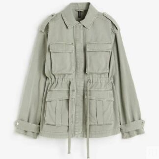 Куртка H&M Cotton Twill Utility, зеленый