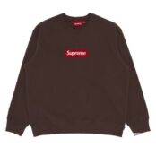 Толстовка Supreme Box Logo Crewneck, коричневый FW22SW65 UMBER | Brown фото 1