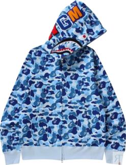 Толстовка Bape ABC Shark Full Zip, синий