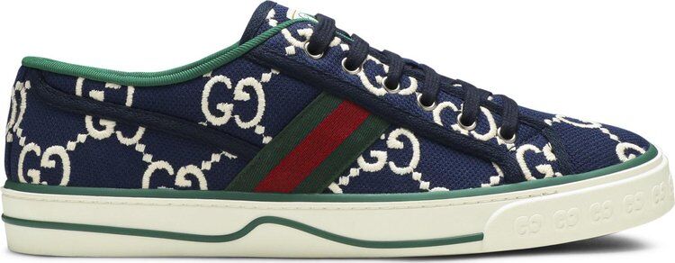 Кроссовки Gucci Tennis 1977 Ink Blue, синий 606111 H0G10 4370 | Ink Blue фото 1