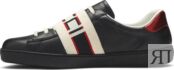 Кроссовки Gucci Ace Stripe Leather Black, черный 523469 0FIV0 1076 | Black фото 3