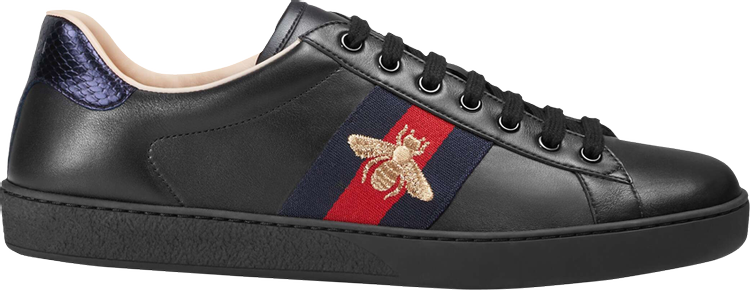 Кроссовки Gucci Ace Embroidered Black Bee, черный 429446 02JP0 1284 | Black Bee фото 1