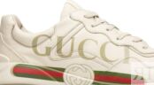 Кроссовки Gucci Rhython Leather Sneaker Logo, белый 500877 DRW00 9522 | Logo фото 2