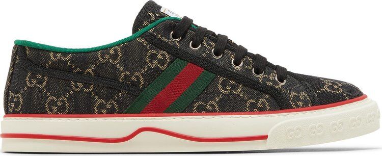 Кроссовки Gucci Tennis 1977 Black Ivory, черный 606111 UN320 1291 | Black Ivory фото 1