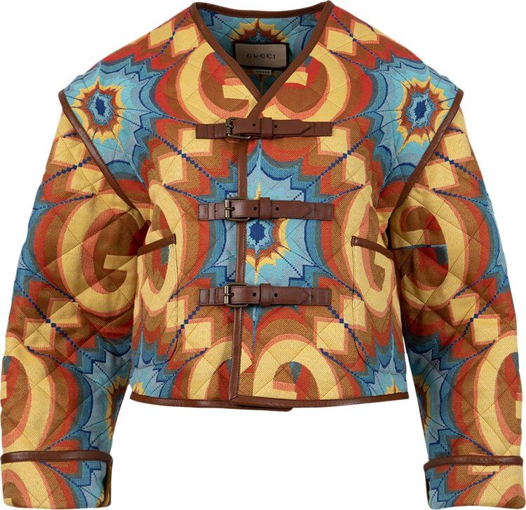Куртка Gucci Macro Logo Buckle Detail Jacket Orange/Brown/Yellow, оранжевый 681102 Z8AWC 7187 | Multi-Color фото 1