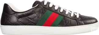 Кроссовки Gucci Ace Black Logo, черный