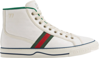 Кроссовки Gucci Tennis 1977 High White Mini GG, белый