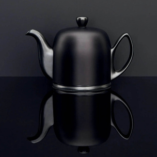 Чайник заварочный на 4 чашки Degrenne Salam Mat Black с черной крышкой