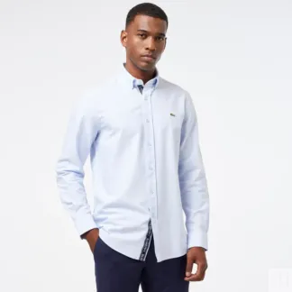 Мужская хлопковая рубашка Lacoste Slim Fit