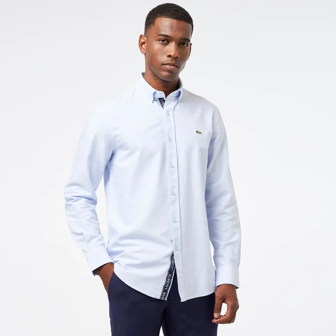 Мужская хлопковая рубашка Lacoste Slim Fit фото 1