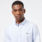 Мужская хлопковая рубашка Lacoste Slim Fit фото 3