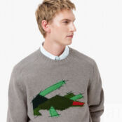 Мужской шерстяной свитер Lacoste с круглым вырезом фото 3