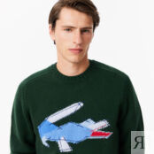 Мужской шерстяной свитер Lacoste с круглым вырезом фото 3