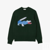 Мужской шерстяной свитер Lacoste с круглым вырезом фото 5