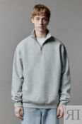 Толстовка half zip утепленная с воротником-стойкой befree 4680168929724 фото 2