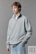 Толстовка half zip утепленная с воротником-стойкой befree 4680168929724 фото 3