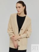 Удлинённая вязаная кофта-кардиган на пуговицах zolla 02432645V123 фото 1