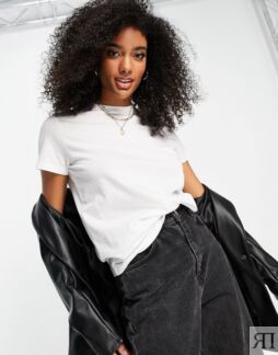 Белая футболка с круглым вырезом из смесового хлопка ASOS DESIGN Ultimate -