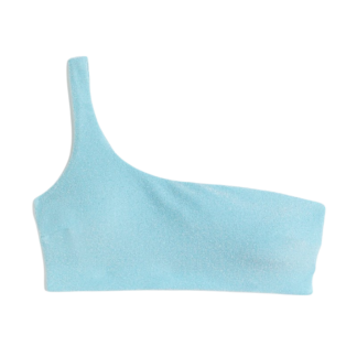 Лиф H&M One-Shoulder  Bikini Top, светло-бирюзовый